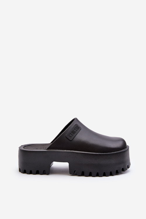 Dámske papuče s masívnou podrážkou Big Star NN274014 Čierne