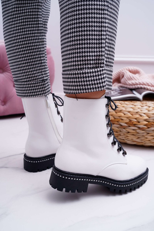 Dámské Kotníkové Boty Bílé Buena