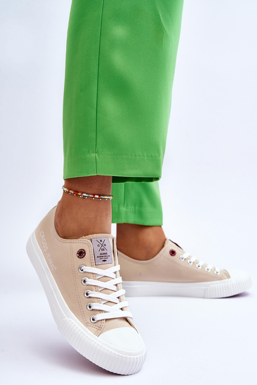 Ženské krížové džínsy LL2R4070 Béžové tenisky