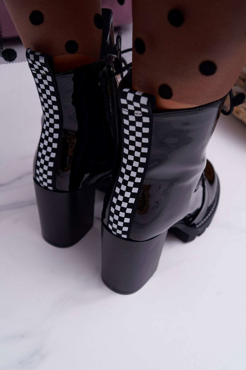 Dámské Kotníkové Boty Na Podpatku Černé Insist