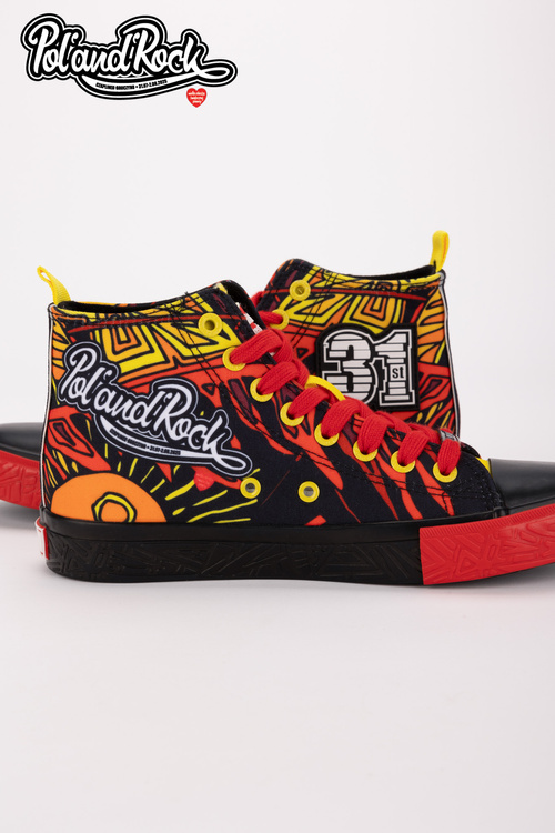 Tenisky Pol'and'Rock Festival X Big Star SS174501 Černo-Červené