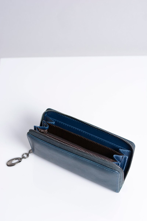 Veľká dámska námornícka modrá peňaženka so srdcom