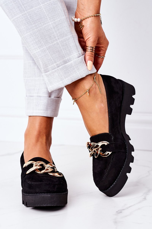 Lewski topánky 3040 Shamets Black Moccasins