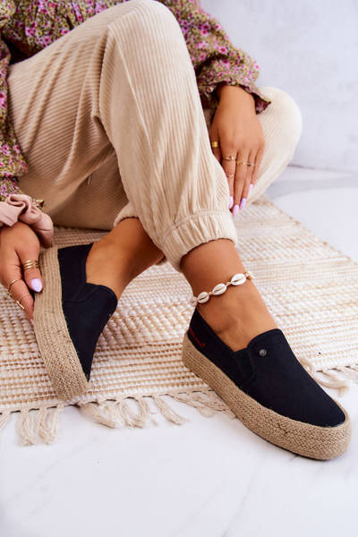 Dámské espadrilky na platformě Cross Jeans JJ2R4015C černá