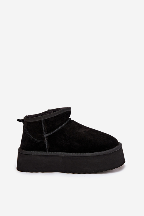 Ženské sněhule z přírodního semiše černé Mairene