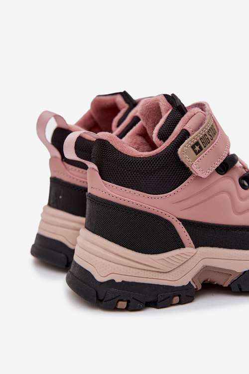 Dětské sněhové boty na suchý zip Big Star SS374011 Růžové