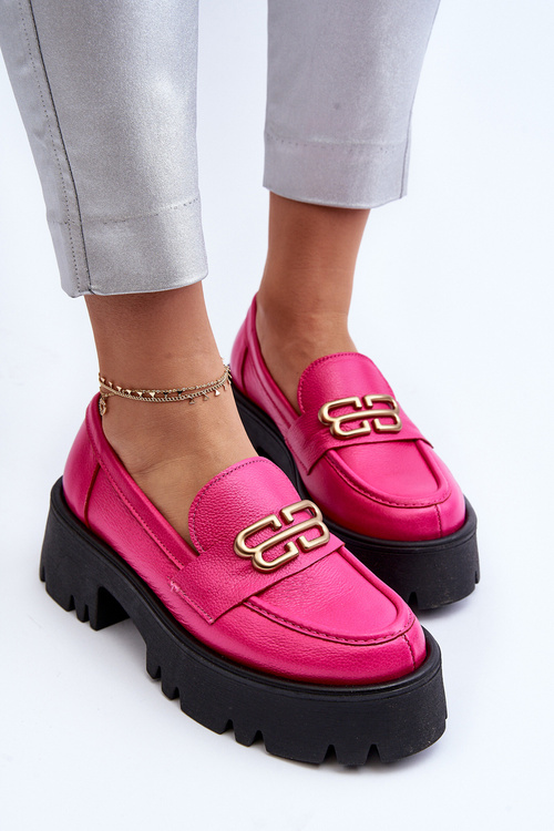 Zazoo 20164 Dámské Mokasíny Z Přírodní Kůže Fuksie