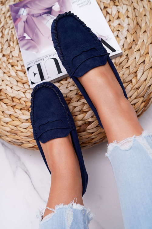 Dámske mokasínové námornícke modré bolero