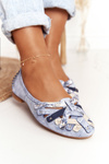 Dámske kožené baleriny Maciejka Blue 01358-45