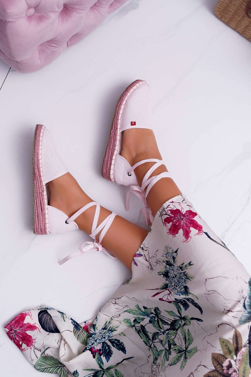 Dámské Espadrilky Big Star Na Klínem Růžové DD274A192