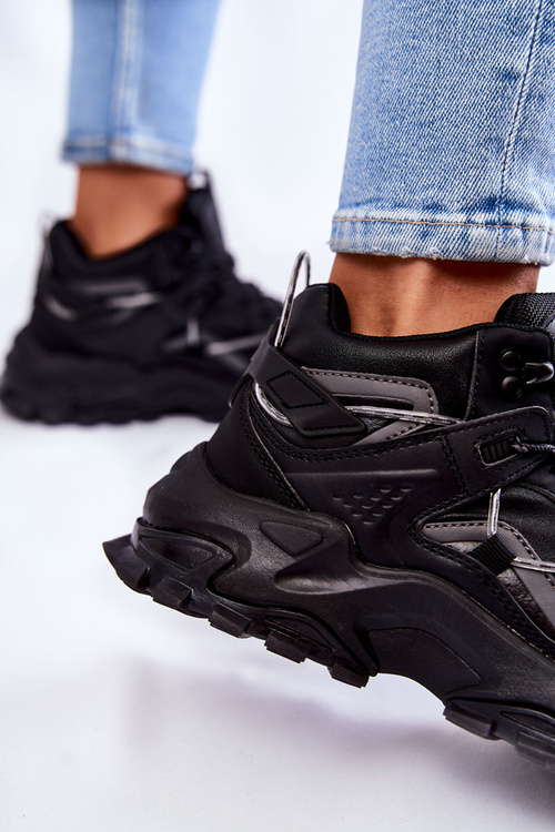 Dámská sportovní obuv na masivní platformě Big Star KK274387 Černe