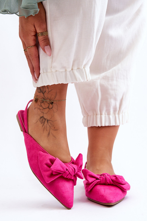 Dámské nazouvací baleríny s mašlí Fuchsie Nadine