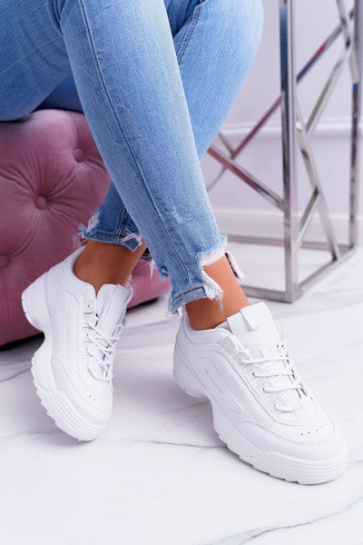 Dámske športové biele faqundo topánky