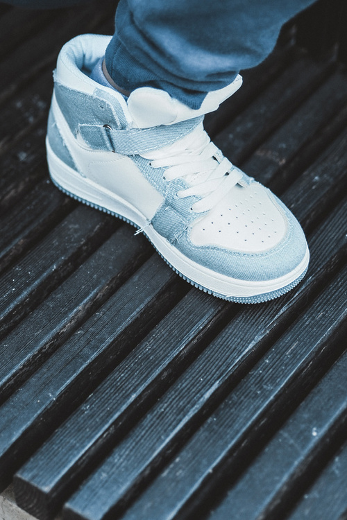 Detské detské športové topánky biele modré Milara