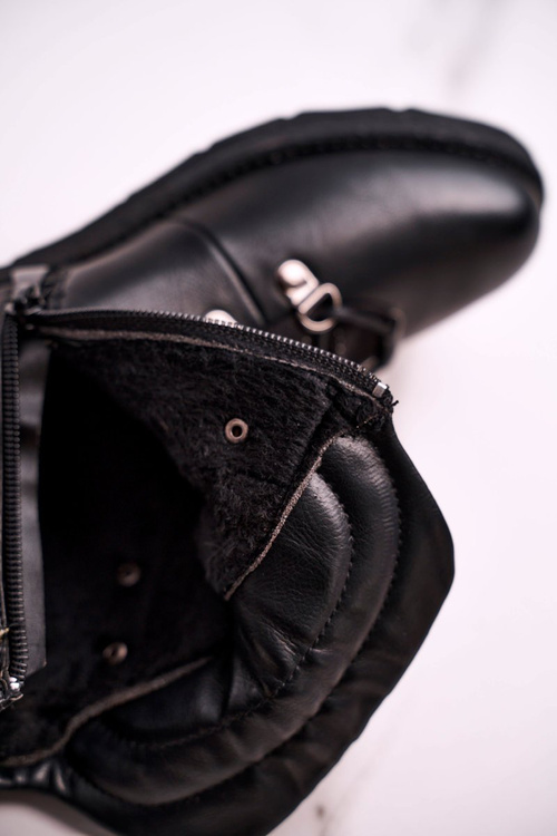 Dámské Teplé Boty Se Zirkony Černé Gisele