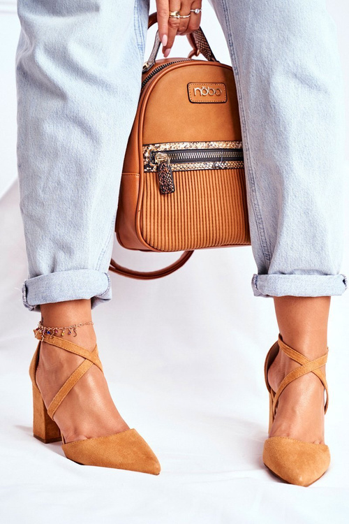 Dámské Lodičky Na Podpatku Semišové Camel Traffic