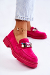 Dámske semišové topánky s dekoráciou Fuchsia Karlott
