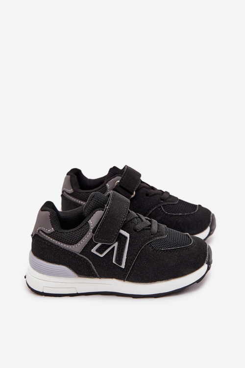 Športové tenisky detské na suchý zips čierne Galisse