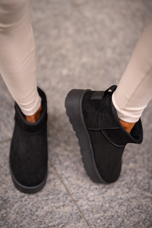 Nízké Sněhové Boty Na Platformě Big Star OO274A099 Černé