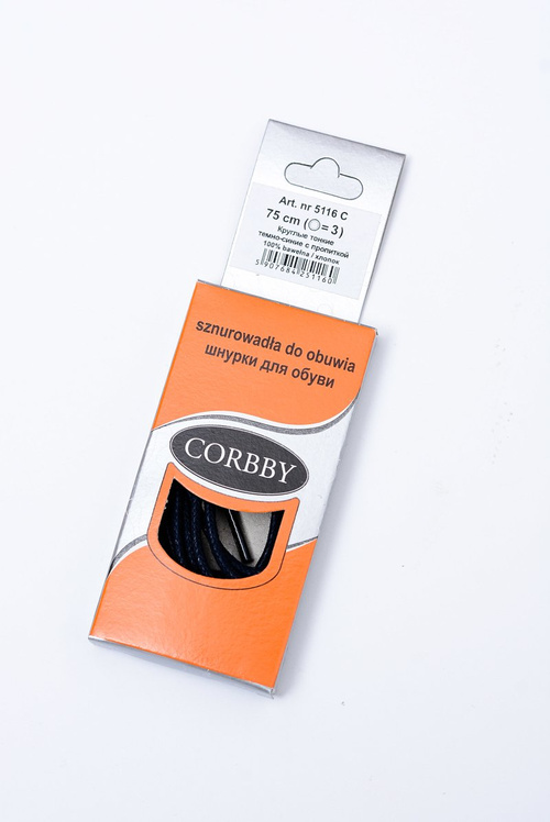 Corbby Navy Blue voskované tenké šnúrky