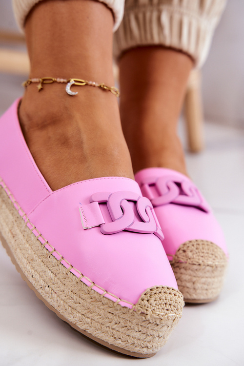 Klasické Espadrilky Na Platformě růžove Julianne