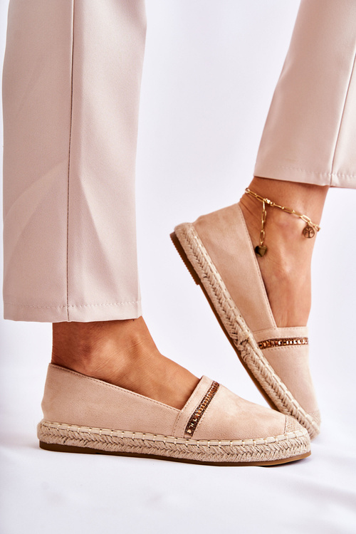 Klasický sklz -v ženských espadrilles béžový béžový cersei