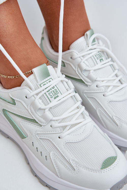 Dámske Športové Topánky Big Star NN274A095 HI-POLY SYSTEM Bielo-Zelené