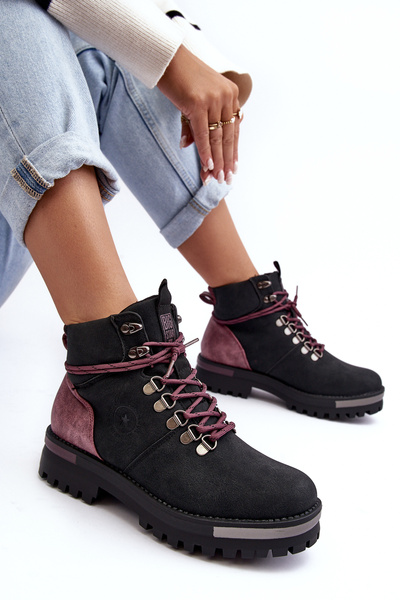 Black Big Star MM274318 Laced Boots