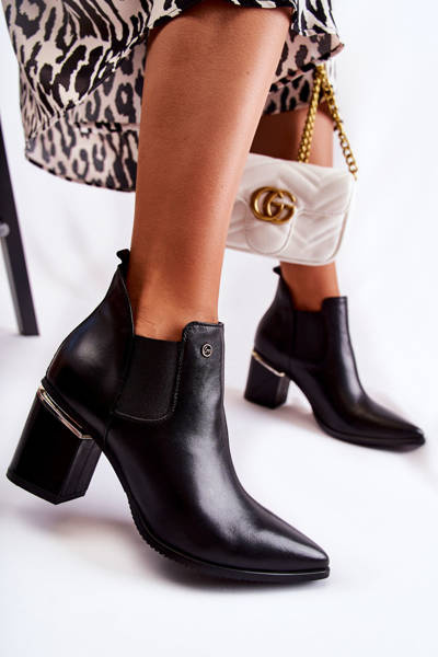 Laura Messi 2506 Kožené vysoké podpätky