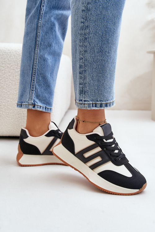 Tenisky Sportovní Boty Na Platformě Dámské Černé Thari