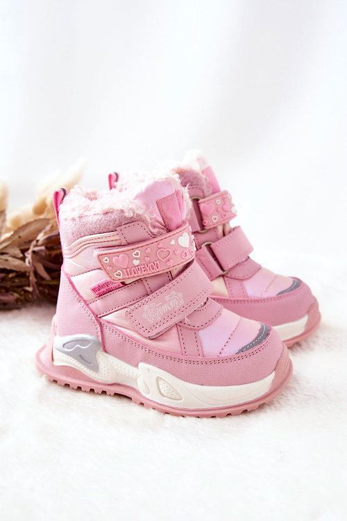 Dětské polstrované sněhule růžová Chilly