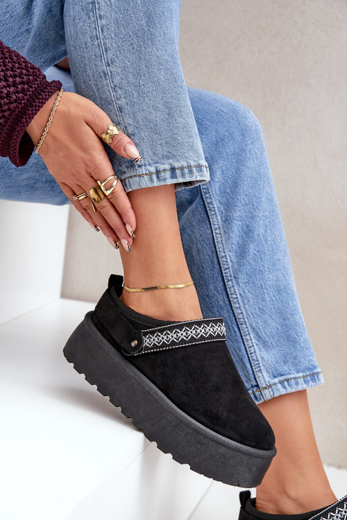 Sněhule S Dekorativním Vyšíváním Černé Selithria