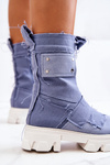 Vysoké topánky pre modrý Neris Zipper