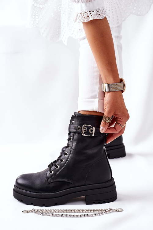 Čierne topánky s reťazou Midtown