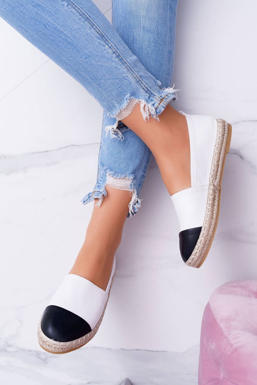 Dámské Espadrilky Bílé Flaty