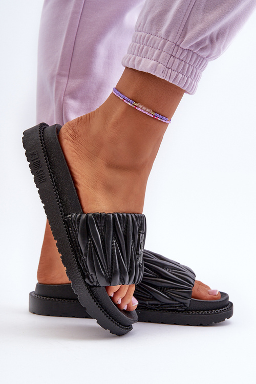 Dámské žabky na platformě Big Star NN274A745 Černé