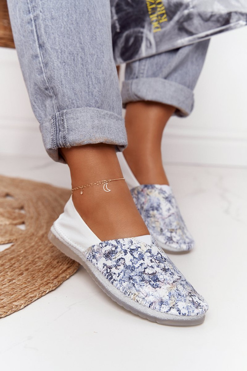 Dámské Kožené Baleríny Maciejka Bile 01930-85