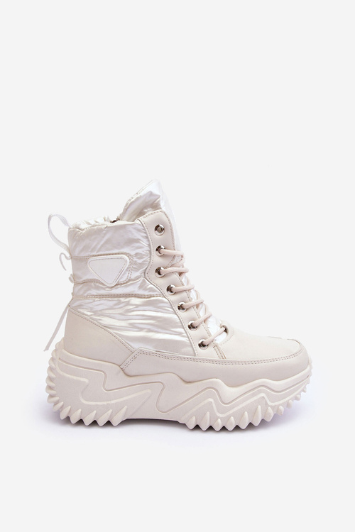 Izolované topánky na masívnej lanleh ľahkej béžovej plošine