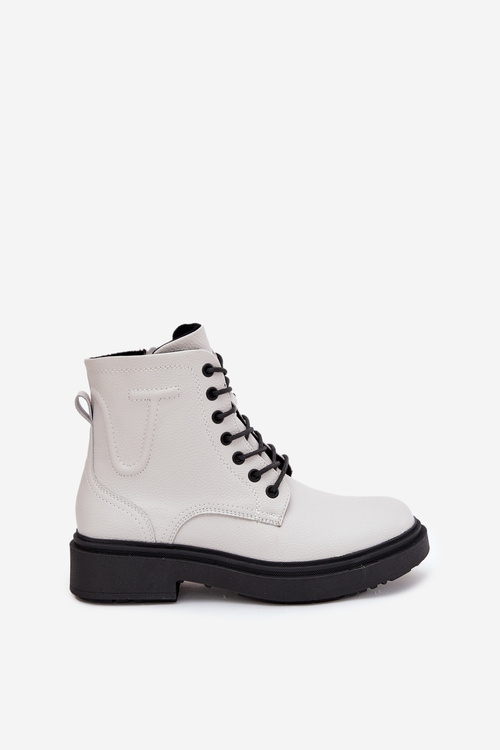 Zateplené dámske kožené čižmy Sergio Leone BT25248-S Biela