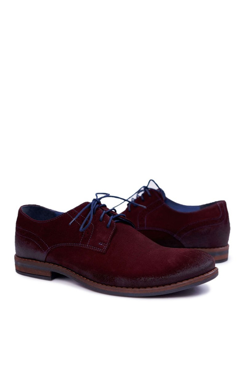 Pánské Polobotky Casual Každodenní Nikopol Kožené burgundske Lajos