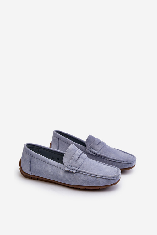 Pánske semišové mokasíny Navy modré