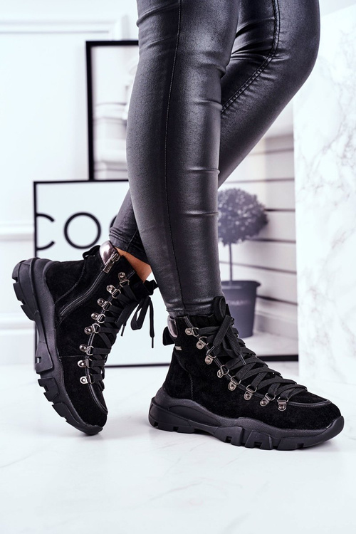 Dámská Treková Obuv Kožený Semiš Big Star GG274893