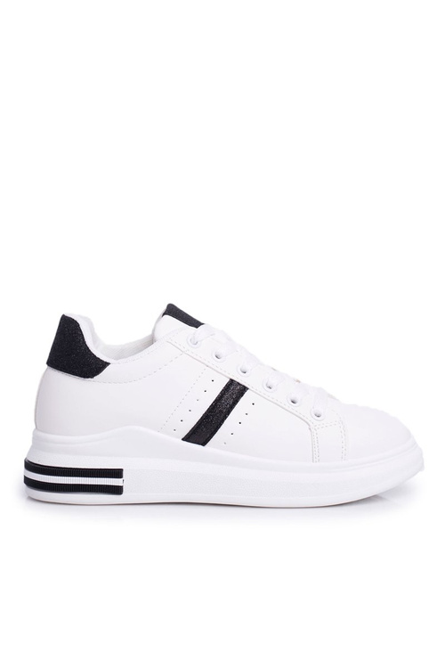 Dámská Sportovní Obuv Třpytivá Černo-Bílá Berge