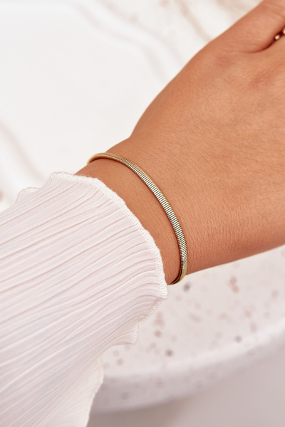 Náramek Žmijka ze chirurgické oceli zlatý