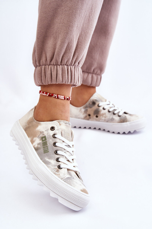 Módní nízké tenisky Big Star LL274043 Bílá a šedá