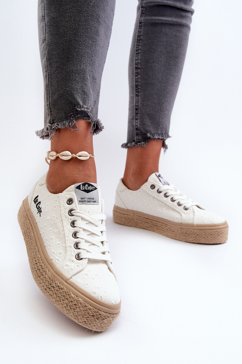 Tenisky S Plétěním Lee Cooper LCW-24-44-2410 Bílé