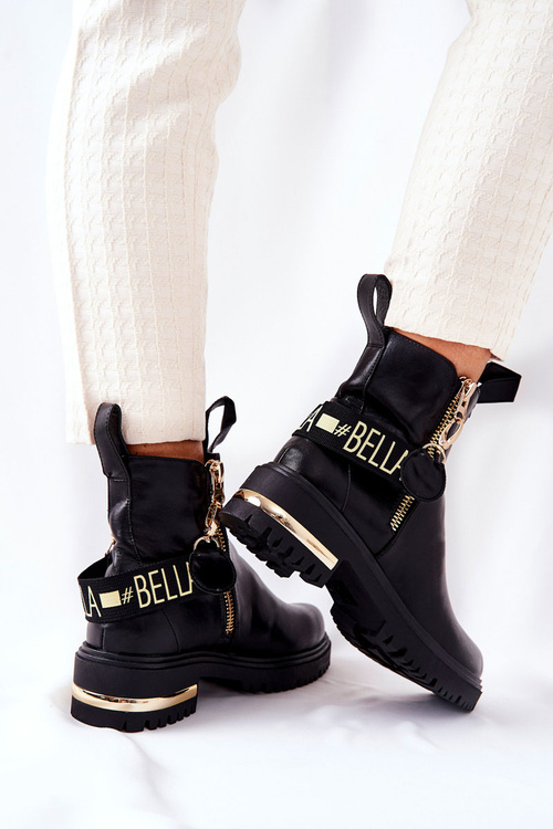 Klasické Boty S Páskem černé Lorie