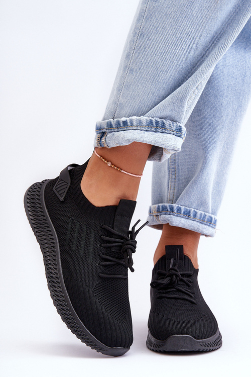 Dámské sportovní materiálové boty na zip černé Zauna