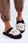 Dámské kožešinové pantofle s Teddy Black Solly