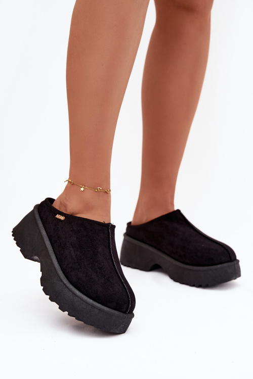 Dámské nízké sněhule na platformě černé Yrenna